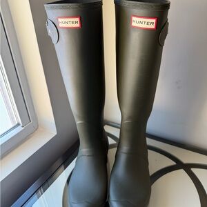 Hunter Olive Tall Boots